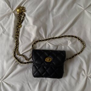 women’s PU leather waist bag